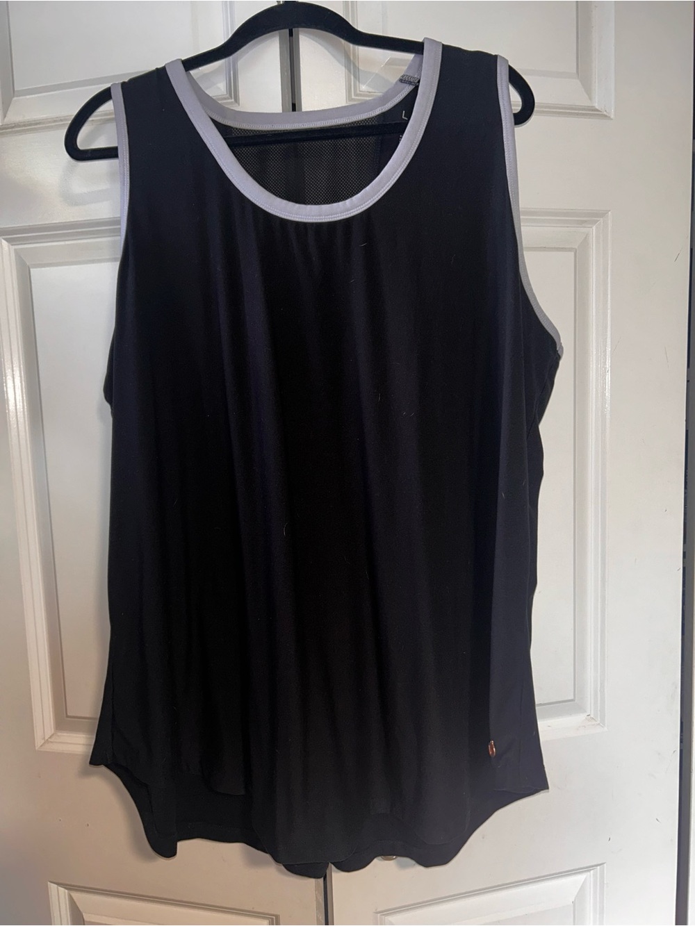 Livi Active Black Tank Top with white Trim